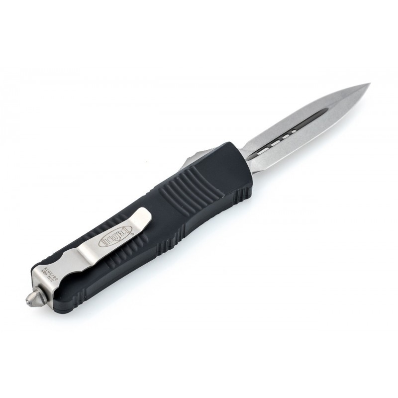 Nóż Microtech 138-10 Troodon D/E - Black Handle - Stonewash Blade