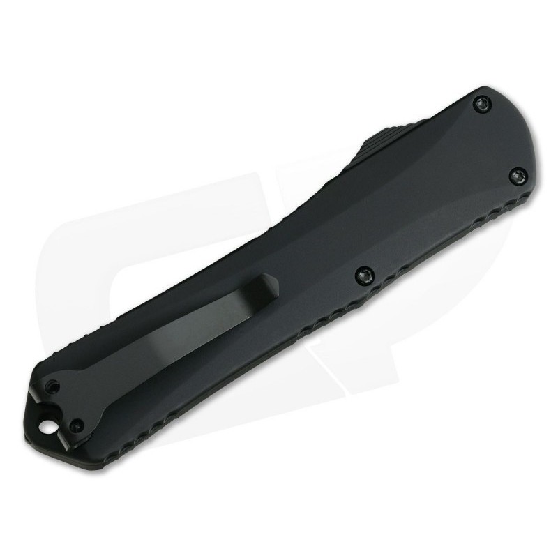 Nóż Heretic Knives Manticore-X H032-6C-T Double Edge Tumbled DLC Full Serrated Tactical Black OTF Automatic