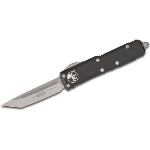 Nóż Microtech 233-4 UTX-85 T/E - Black Handle - Contoured - Satin Blade