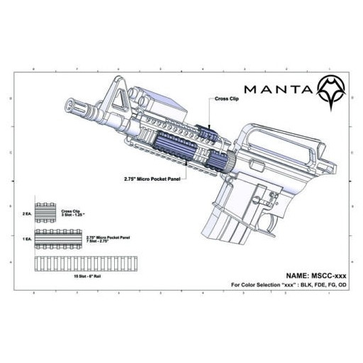Silikonowe osłony na włącznik oświetlenia  na szynę picatinny komplet Manta - Momentary Switch Kit