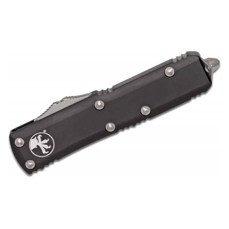 Nóż 232-10AP UTX-85 AUTO OTF Knife 3" Apocalyptic Double Edge Blade, Black Aluminum 