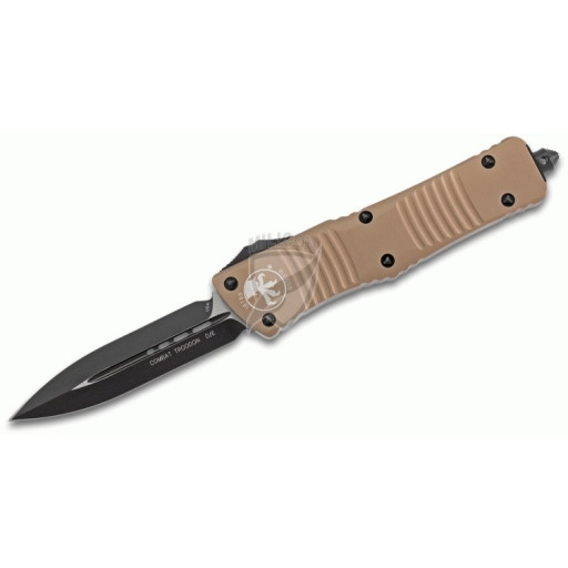 Nóż Microtech 142-1TA Combat Troodon AUTO OTF Knife 3.75" Black Double Edge Dagger Blade