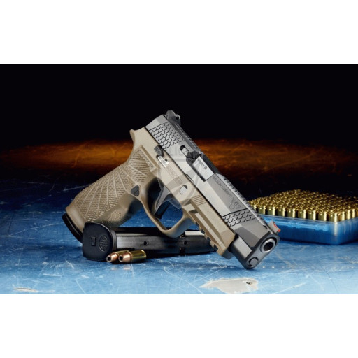 Pistolet  Wilson Combat P320, Full-Size, Tan Module, 9mm, Action Tune with Straight Trigger