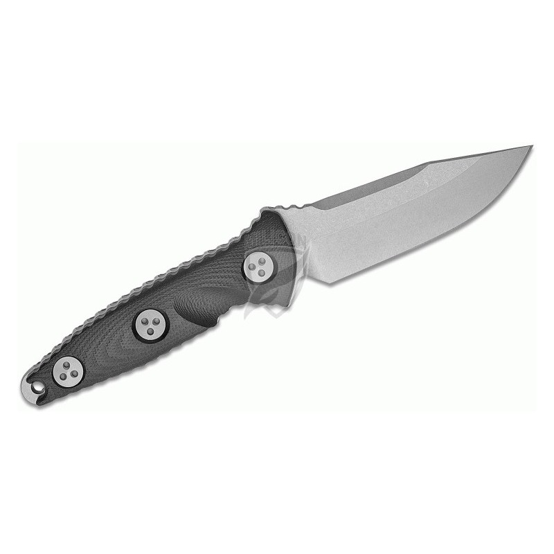 Nóż Microtech 113M-10 Socom Alpha Mini Fixed 3.72" Stonewashed Clip Point Blade, G10 Handles, Kydex Sheath