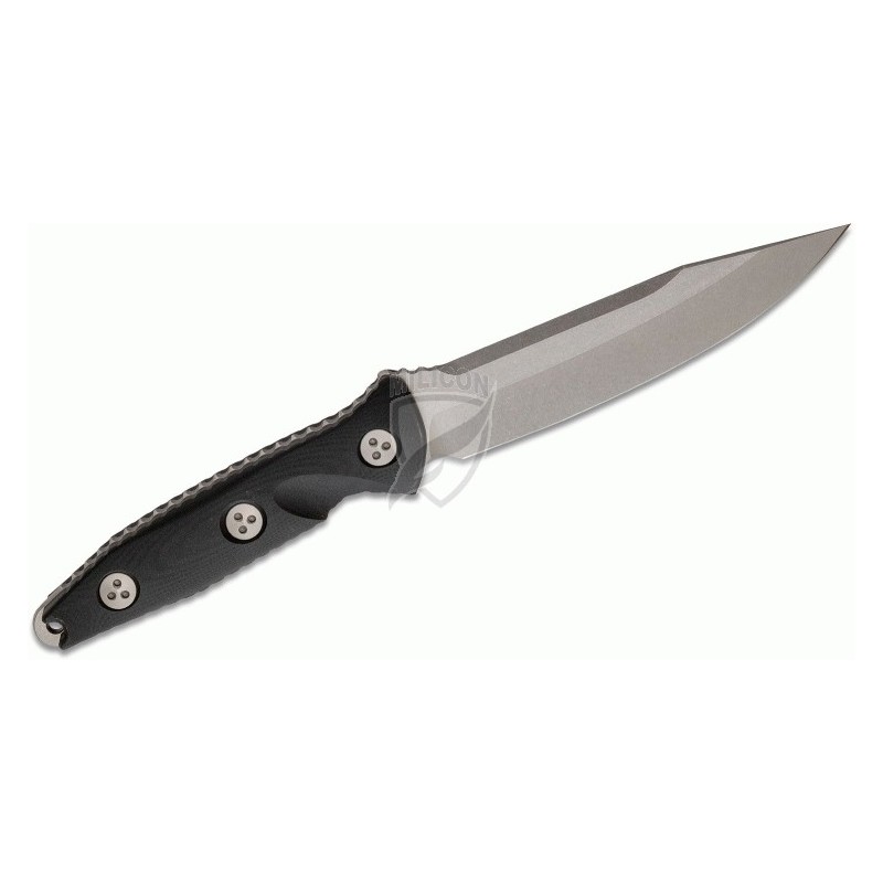 Nóż Microtech 113-10 Socom Alpha Fixed Blade Knife 5.45" Stonewashed Clip Point Plain, G10 Handles, Kydex Sheath