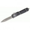 Nóż Microtech 122-12AP Ultratech AUTO OTF Knife 3.46" Apocalyptic Plain/Serrated Double Edge Dagger Blade, Black Aluminum Handle
