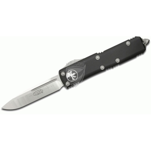 Nóż Microtech 231-4 UTX-85 AUTO OTF Knife 3" Satin Plain Blade, Black Aluminum Handles