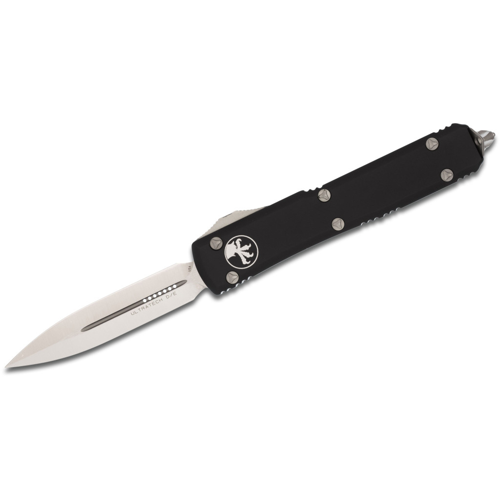 Nóż Microtech 122-4 Ultratech AUTO OTF Knife 3.46" Satin Double Edge Dagger Blade, Aluminum Handles