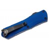 Nóż Heretic Knives H029-6A-BLU Manticore E OTF AUTO Knife 3.05" S35VN Black DLC Recurve Blade, Blue Aluminum Handles