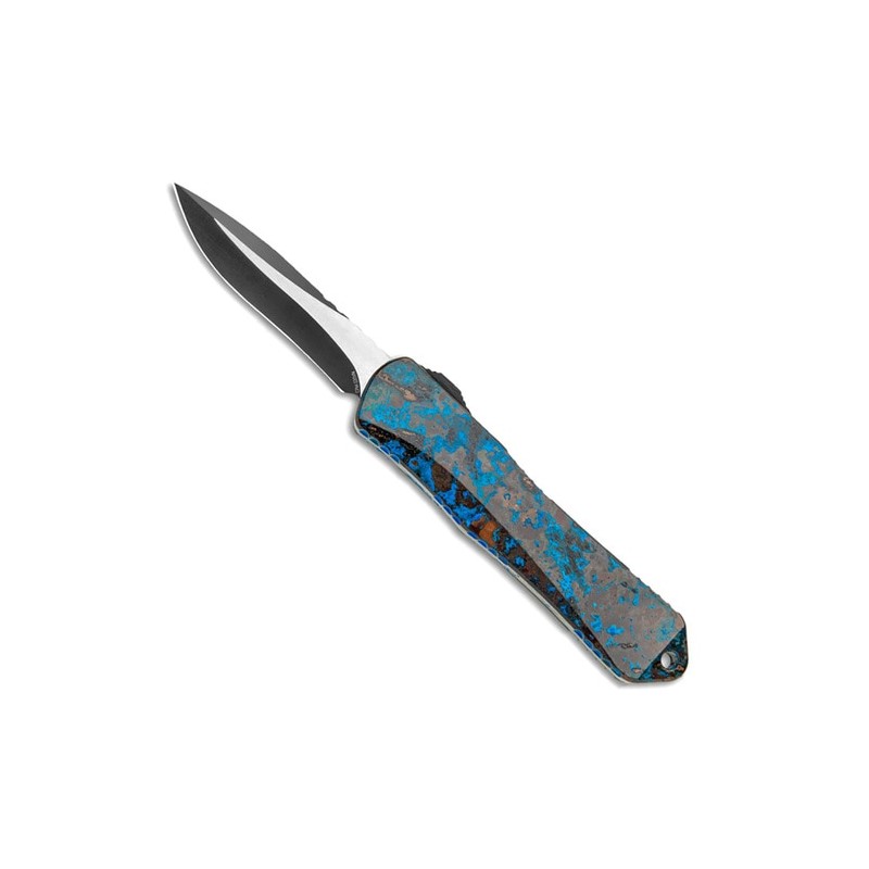 Nóż Heretic Knives H029-6A-BLU Manticore E  Black DLC Recurve Blade, Blue Aluminum Handles