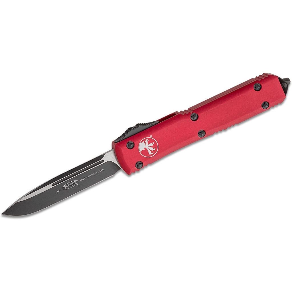 Nóz Microtech 121-1RD Ultratech AUTO OTF Knife 3.46" Black Plain  Blade, Black  Handle - dostawa MARZEC 2021
