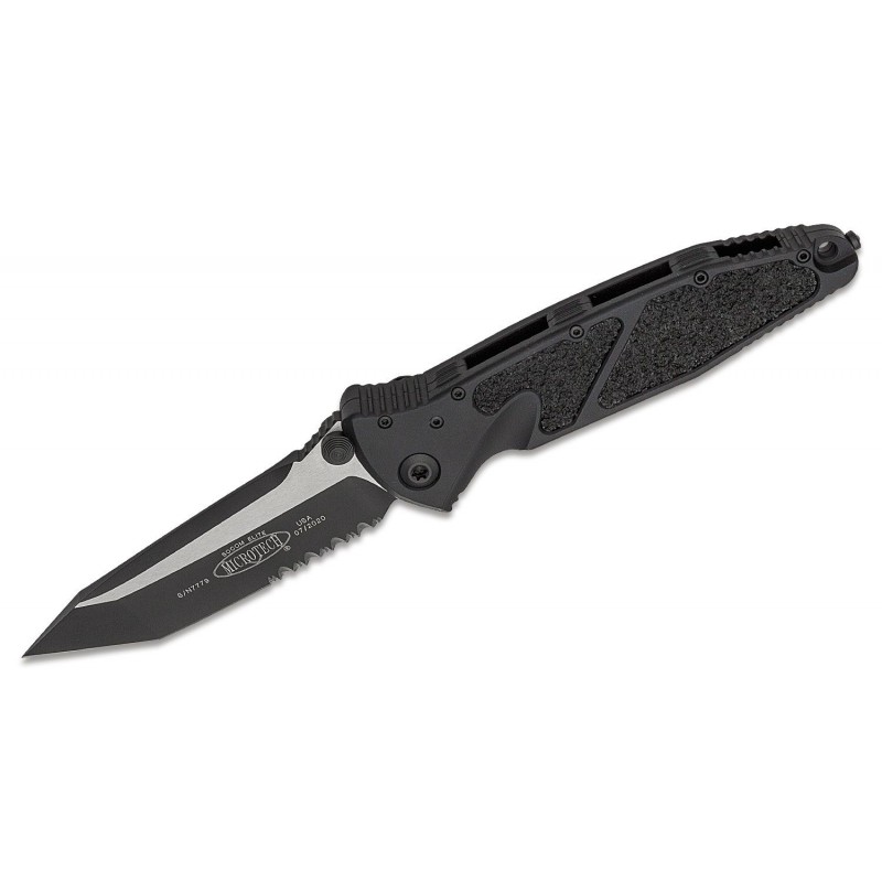 Nóz Microtech 161-2T Socom Elite Tactical Manual Folding Knife 4.05" Black Combo Blade, Black Handles - dostawa MARZEC 2021