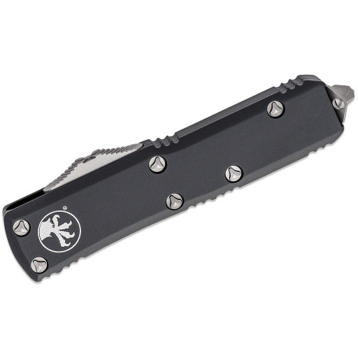 Nóż Microtech 231-10 UTX-85 AUTO OTF Knife 3" Stonewashed Plain Blade, Black Aluminum Handles - dostawa MARZEC 2021
