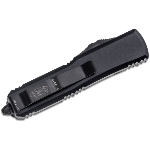 Nóż Microtech 232-1T UTX-85 Tactical AUTO OTF Knife 3" Black Double Edge Blade, Black Aluminum Handles - dostawa MARZEC 2021
