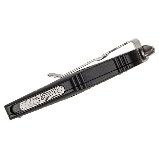 Nóż Microtech 240-10 Troodon Mini OTF AUTO Knife 1.99" Stonewashed Tanto Blade, Black Aluminum Handles