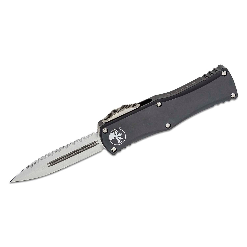Nóż Microtech 702-12 Hera OTF AUTO Knife 3.125" Stonewashed Plain/Serrated Double Edge LST