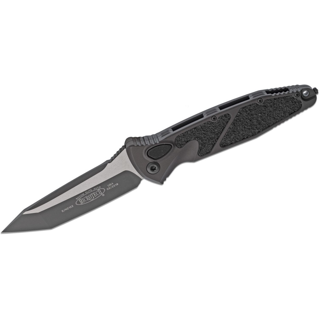 Nóż Microtech 161A-1T Socom Elite Black Tanto Plain Blade, Black Aluminum Handles